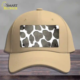 Tan White Giraffe Oil Rubbed Novelty License Plate Hat Cotton / Khaki