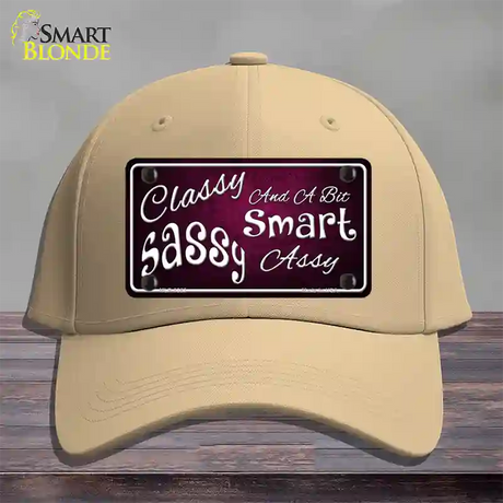 Classy Sassy Novelty License Plate Hat Cotton / Khaki