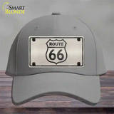 Route 66 Shield White Novelty License Plate Hat Cotton / Gray
