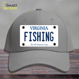 Fishing Virginia Novelty License Plate Hat Cotton / Gray