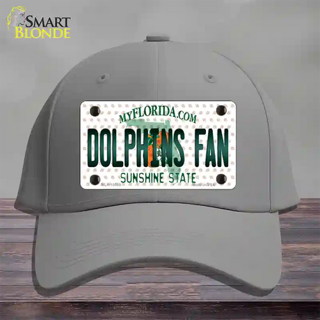 Dolphins Fan Florida Novelty License Plate Hat Cotton / Gray