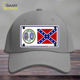 Confederate Flag South Carolina Seal Novelty License Plate Hat Cotton / Gray
