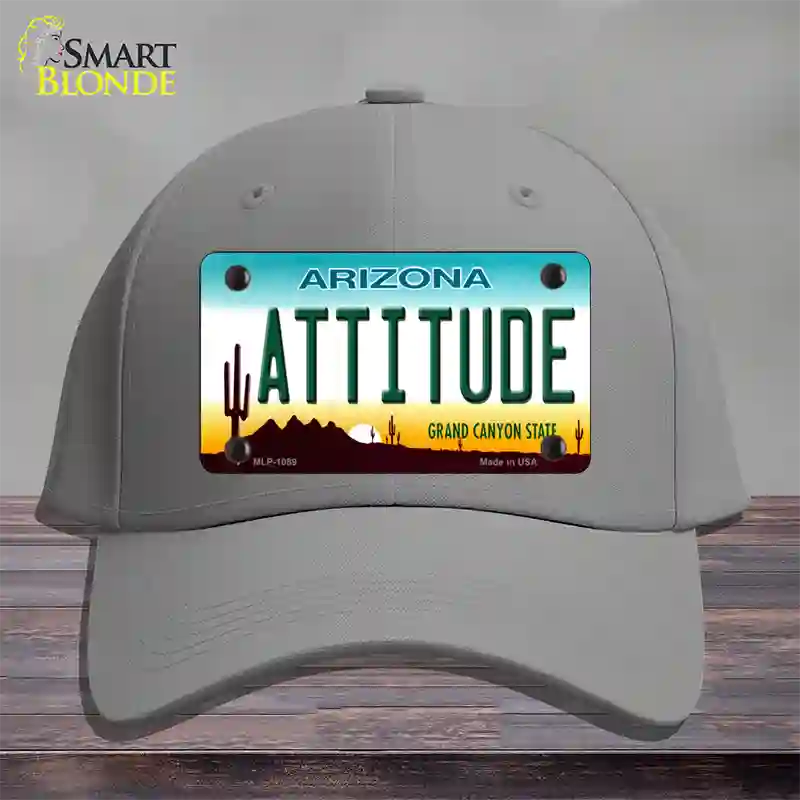 Arizona Attitude Novelty License Plate Hat Cotton / Gray