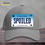Spoiled Connecticut Novelty License Plate Hat Cotton / Gray