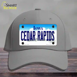 Cedar Rapids Iowa Novelty License Plate Hat Cotton / Gray