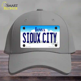 Sioux City Iowa Novelty License Plate Hat Cotton / Gray