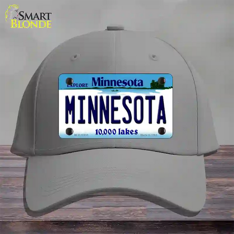 Minnesota State Novelty License Plate Hat Cotton / Gray