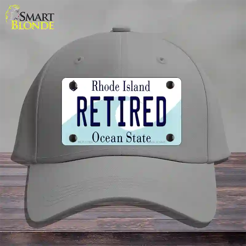Retired Rhode Island State Novelty License Plate Hat Cotton / Gray