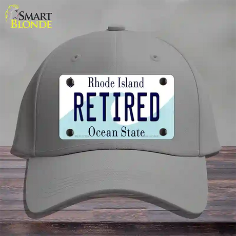 Retired Rhode Island State Novelty License Plate Hat Cotton / Gray