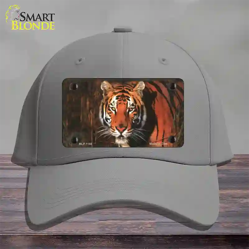 Tiger Novelty License Plate Hat Cotton / Gray