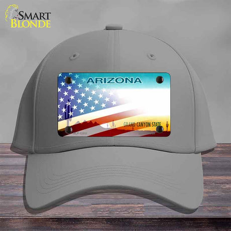 Arizona with American Flag Novelty License Plate Hat HAT-MLP-12331