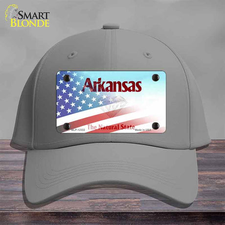 Arkansas with American Flag Novelty License Plate Hat HAT-MLP-12332