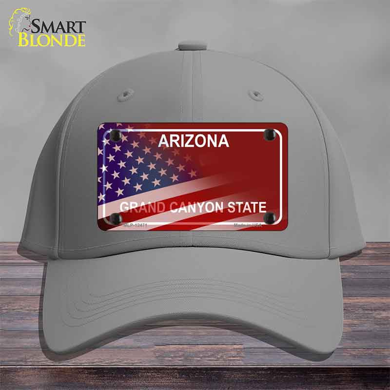 Arizona with American Flag Novelty License Plate Hat HAT-MLP-12471