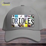 Orioles Strip Art Novelty License Plate Hat Tag Cotton Gray