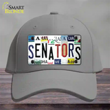 Senators Strip Art Novelty License Plate Hat Tag Cotton Gray