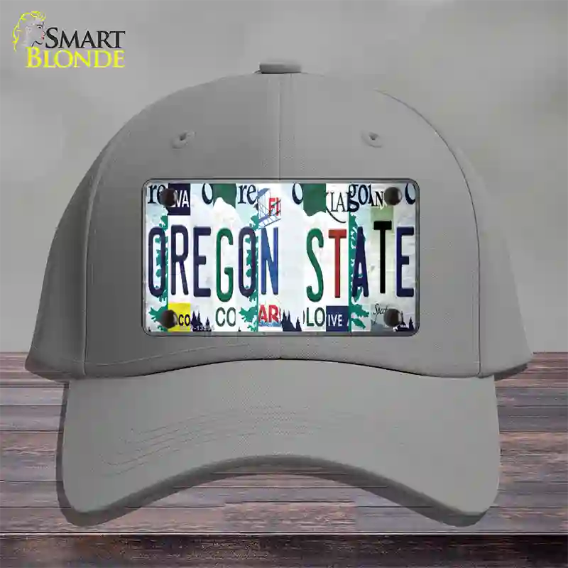 Oregon State Strip Art Novelty License Plate Hat Tag Cotton Gray