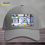 North Carolina Strip Art Novelty License Plate Hat Tag Cotton Gray