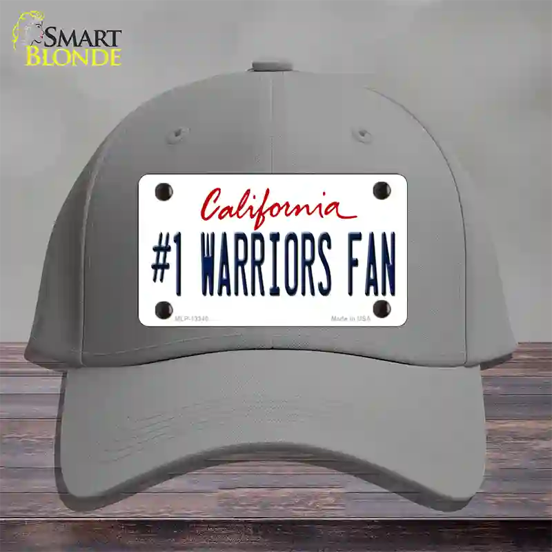 Number 1 Warriors Fan Novelty License Plate Hat Tag Cotton Gray