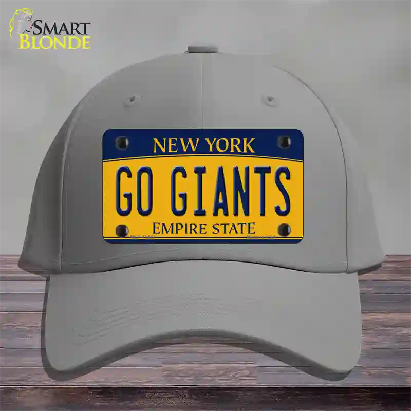 New York Go Giants Novelty License Plate Hat Tag Cotton Gray