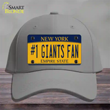 Number 1 Giants Fan New York Novelty License Plate Hat Tag Cotton Gray