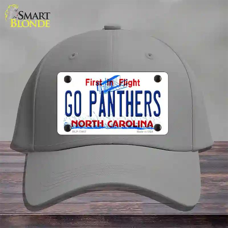 Go Panthers North Carolina Novelty License Plate Hat Tag Cotton Gray