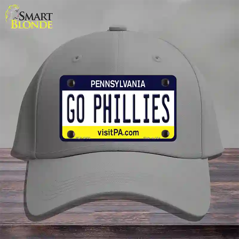 Go Phillies Novelty License Plate Hat Tag Cotton / Gray