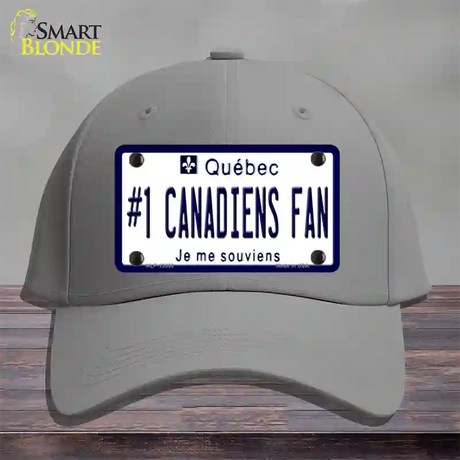 Number 1 Canadiens Fan Novelty License Plate Hat Tag Cotton / Gray