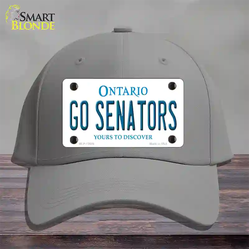 Go Senators Novelty License Plate Hat Tag Cotton Gray