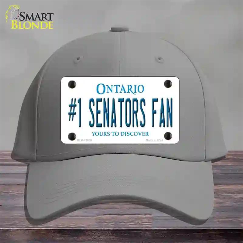 Number 1 Senators Fan Novelty License Plate Hat Tag Cotton Gray