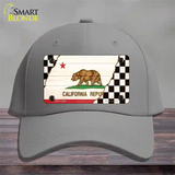 California Racing Flag Novelty License Plate Hat Tag Cotton Gray