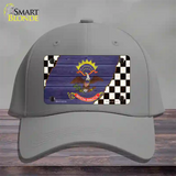 North Dakota Racing Flag Novelty License Plate Hat Tag Cotton Gray
