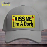 Kiss Me Im A Dork Novelty License Plate Hat Tag Cotton Gray