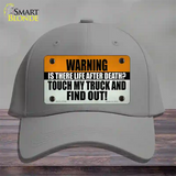 Dont Touch My Truck Novelty License Plate Hat Tag Cotton Gray