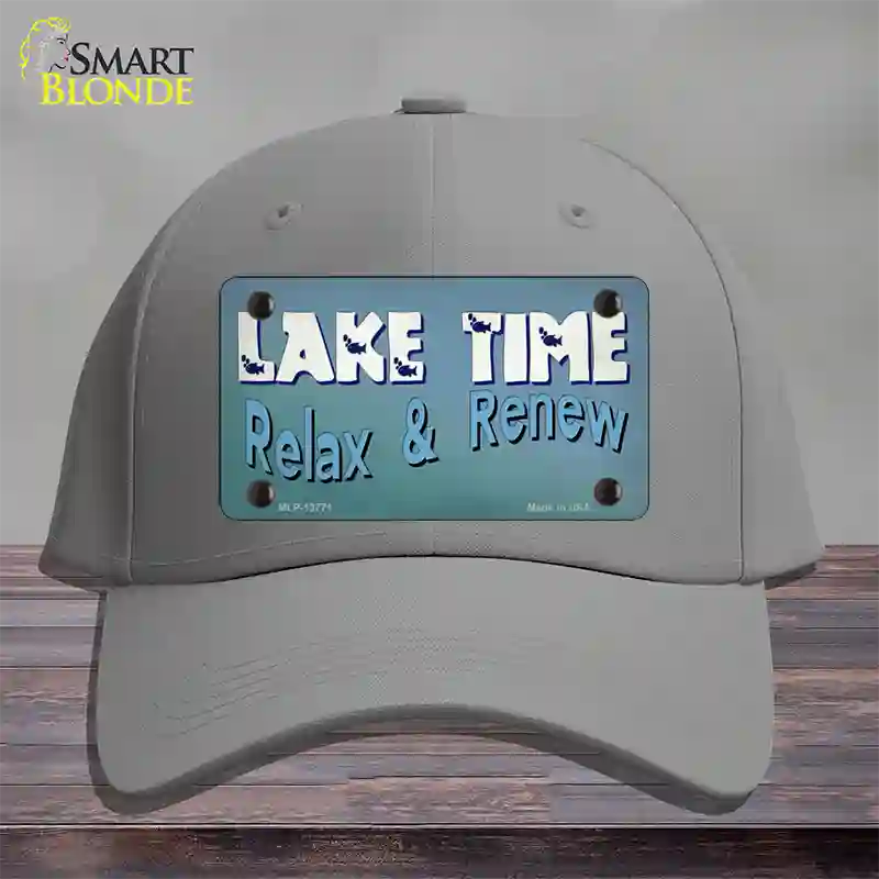 Lake Time Novelty License Plate Hat Tag Cotton Gray
