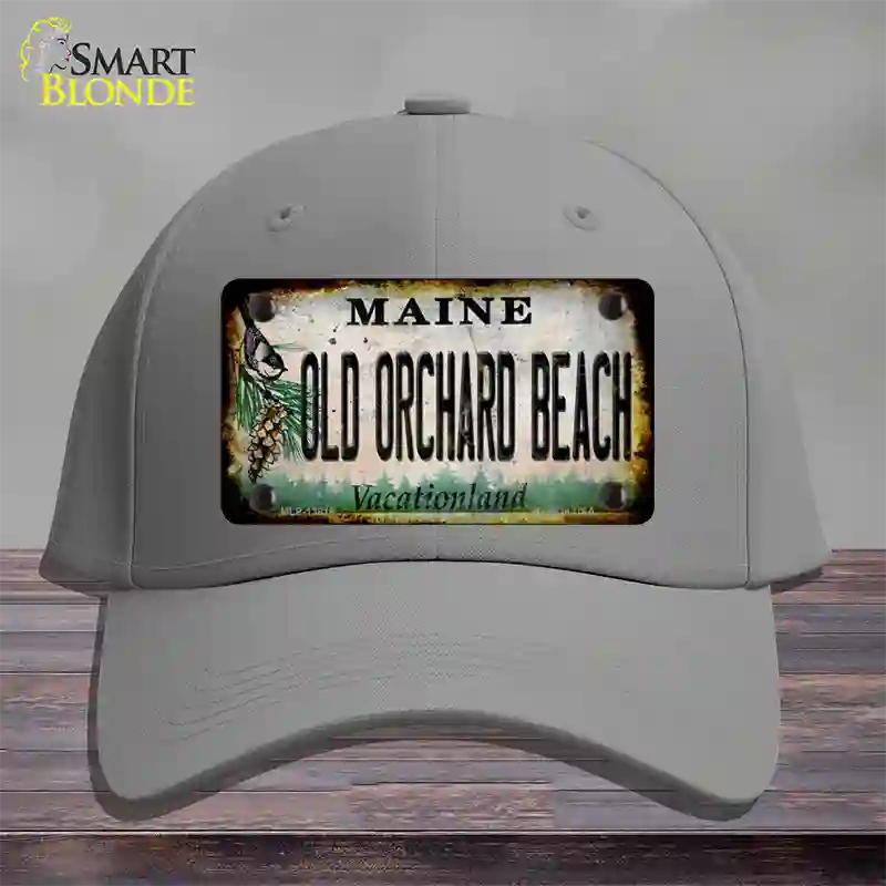 Old Orchard Beach Maine Rusty Novelty License Plate Hat Tag Cotton Gray
