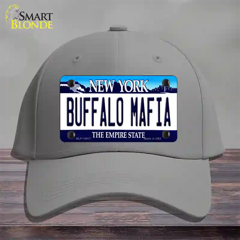 Buffalo Mafia New York Novelty License Plate Hat Tag Cotton Gray