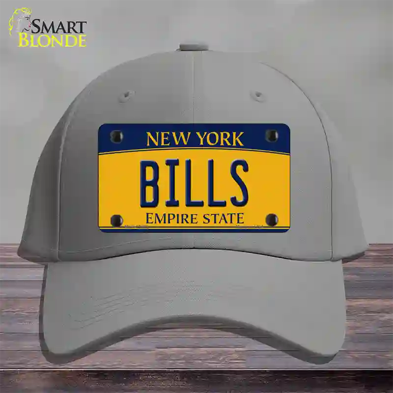 Bills New York Yellow Novelty License Plate Hat Tag Cotton Gray