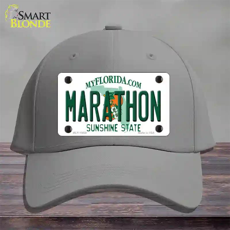 Marathon Florida Novelty License Plate Hat Tag Cotton Gray