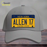 Allen 17 New York Novelty License Plate Hat Tag Cotton Gray