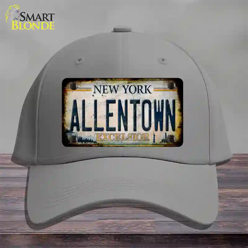 Allentown Excelsior New York Rusty Novelty License Plate Hat Tag Cotton Gray