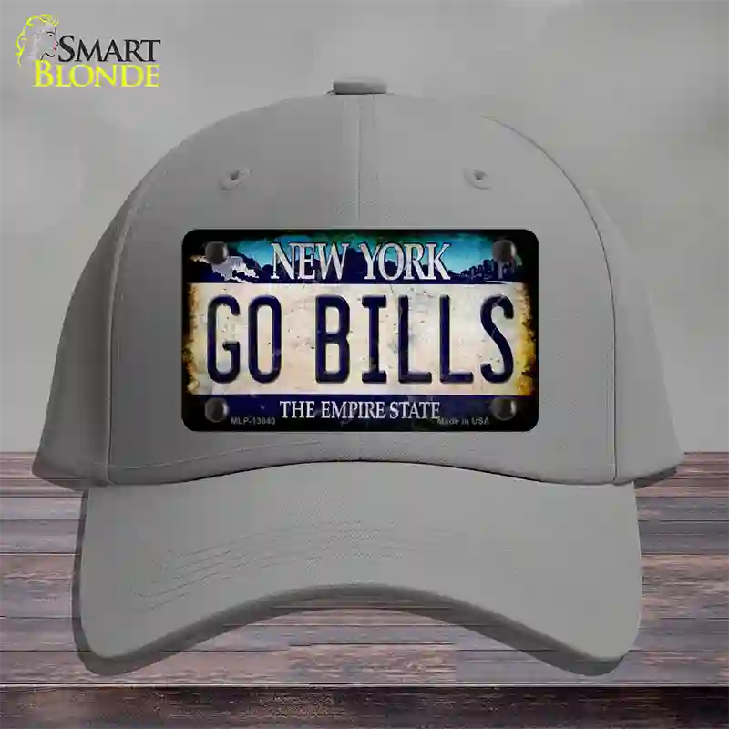 Go Bills New York Rusty Novelty License Plate Hat Tag Cotton Gray