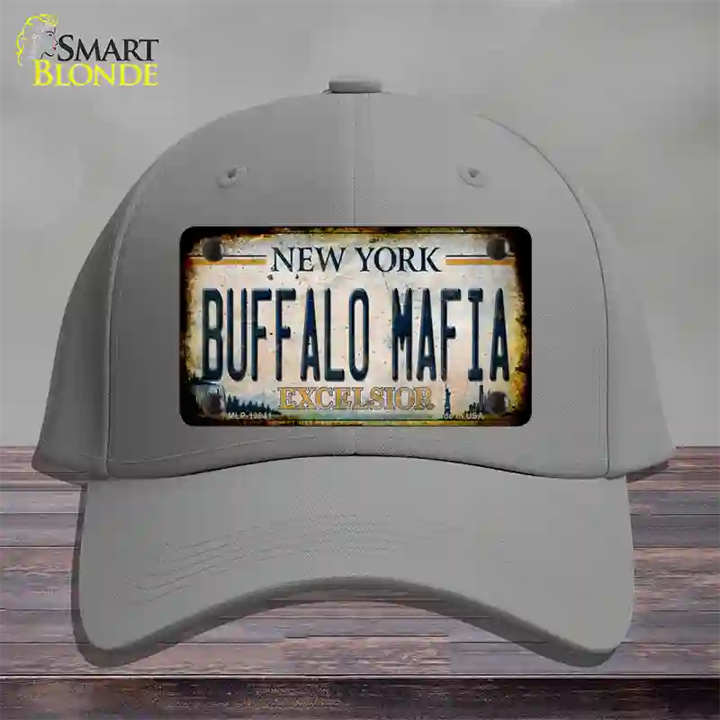Buffalo Mafia Excelsior New York Rusty Novelty License Plate Hat Tag Cotton Gray