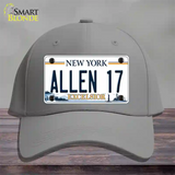 Allen 17 NY Excelsior Novelty License Plate Hat Tag Cotton Gray