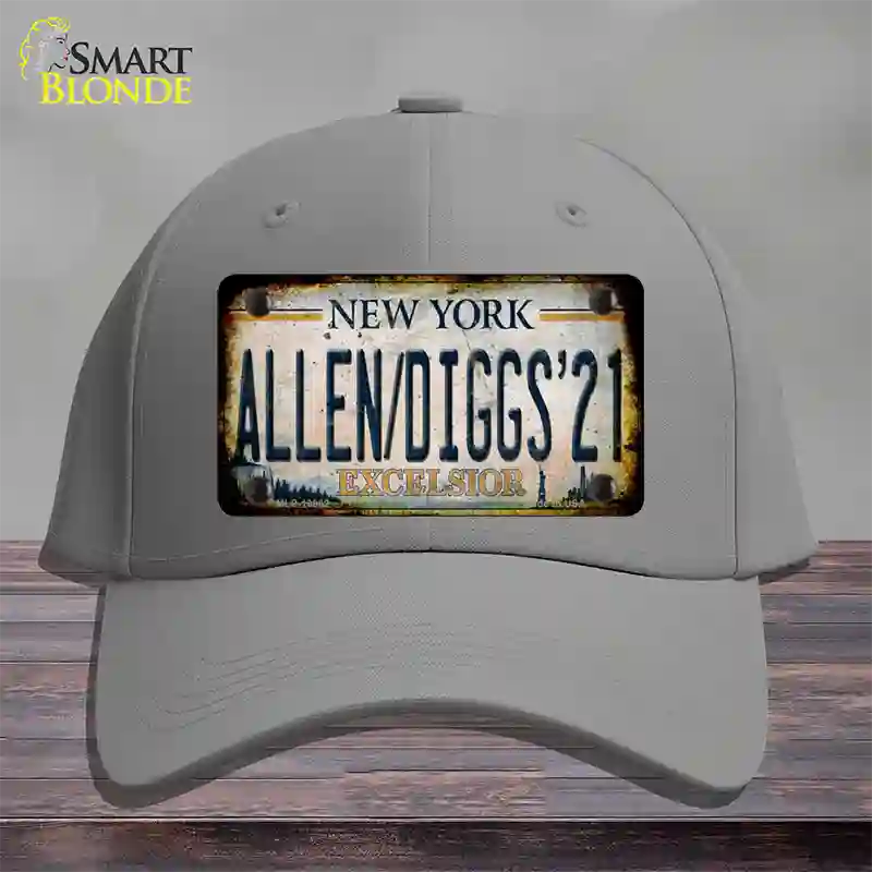 Allen Diggs 21 NY Excelsior Rusty Novelty License Plate Hat Tag Cotton Gray