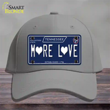 More Love Hearts Tennessee Blue Novelty License Plate Hat Tag Cotton Gray