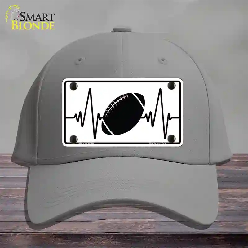 Football Heart Beat Novelty License Plate Hat Tag Cotton / Gray