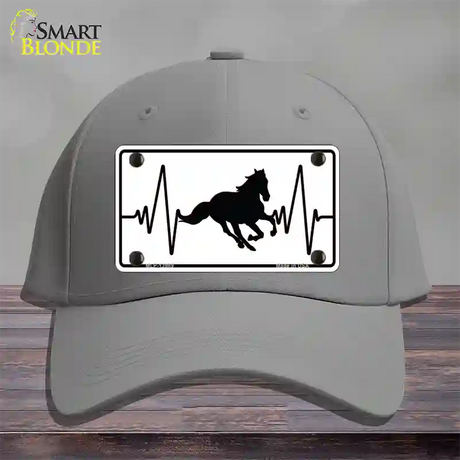 Horse Heart Beat Novelty License Plate Hat Tag Cotton / Gray