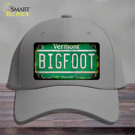 Bigfoot Vermont Novelty License Plate Hat Tag Cotton / Gray