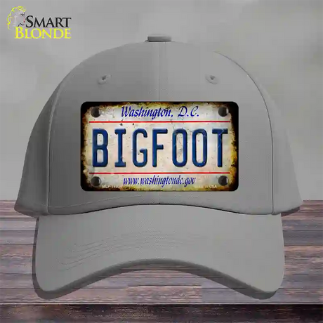 Bigfoot Washington DC Novelty License Plate Hat Tag Cotton / Gray