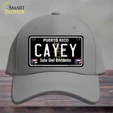 Cayey Puerto Rico Black Novelty License Plate Hat Cotton / Gray
